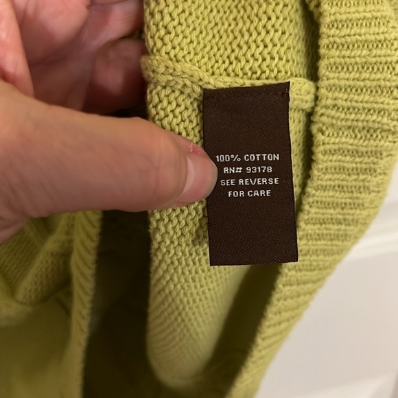 Adrienne Vittadini green sweater, pullover, round drew neck, cap sleeves Size L - Picture 8 of 11